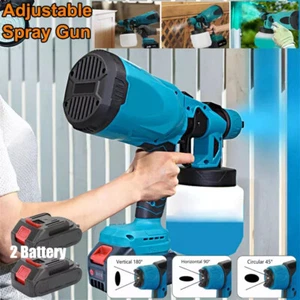 High Pressure Cordless Paint Sprayer Electric Airless Spray Gun w/2 Battery - Picture 1 of 12