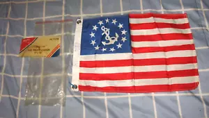 Bandiera vintage Taylor Made U.S. YACHT ENSIGN 13 stelle con confezione originale 12" x 18" - Foto 1 di 2