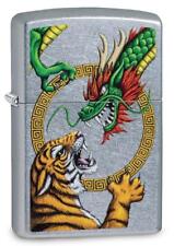 Zippo Windproof Tiger Fighting Chinese Dragon Lighter, 29837, New In Box