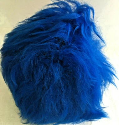 Puppen- Fellperücke, blau, 25-27 cm - Bild 1 von 4