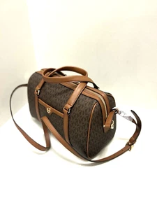 MICHAEL KORS LADIES BROWN MEDIUM FASHION SATCHEL SHOULDER CROSSBODY BAG HANDBAG - Picture 1 of 11