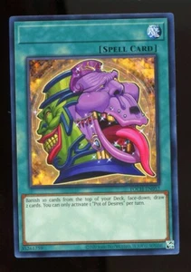 YuGiOh NO NAME *MISPRINT ERROR* Pot of Desires TOCH-EN067 Toon Chaos Rare Card - Picture 1 of 4