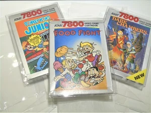 10 Atari 7800 Videospiel durchsichtige Hülle Hüllen Box Schutz Protektoren CIB - Bild 1 von 4