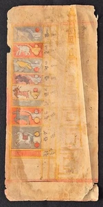 VINTAGE OLD & RARE SANSKRIT/HINDI HANDWRITTEN MANUSCRIPT LEAF. - Picture 1 of 3