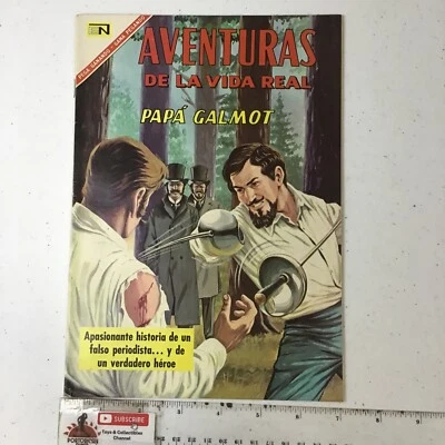 1967 SPANISH COMICS AVENTURAS DE LA VIDA REAL #134 PAPA GALMOT NOVARO MEXICO - Image 1 of 4