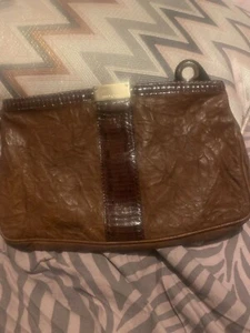 Genuine/ Jimmy choo Brown medium size clutch bag . - Picture 1 of 7