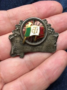 TOURING CLUB SPILLA SMALTI SOCIO QUINQUENNALE 1905 - 1909 BEN CONSERVATA #PIAZ - Imagen 1 de 2