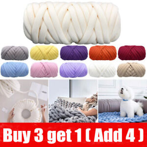 500g Super Thick Soft Chunky Wool Gaint Yarn DIY Bulky Arm Knitting Roving