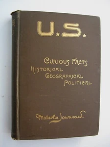 U.S. Index of Curious Facts Historical, Geographical & Political USA HC 1890 -O1 - Imagen 1 de 24