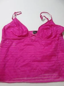 Body By Victoria Lencería Talla L Camisola Fucsia Inalámbrica Correas Ajustables - Imagen 1 de 5