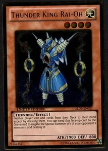 Yugioh Thunder King Rai-Oh GLD3-EN020 Gold Rare Limited - LP - Imagen 1 de 2