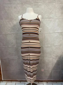 No Boundaries Women's Striped Multicolor Dress Sleeveless Size M (7-9) - Picture 1 of 5