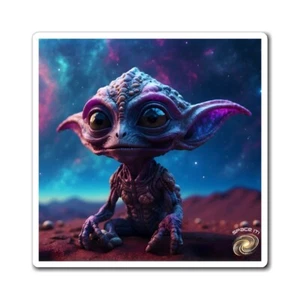 Blauer Alien Magnet, Kühlschrankmagnet, Kühlschrankmagnet, Küchendeko - Bild 1 von 3