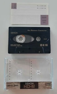 Denon HD-M/100 Metal Bias incl. adesivo cassetta nastro MC *TOP* 100  - Foto 1 di 4