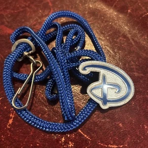 Disney Cast Member “D” Lanyard Bolo Lanyard In Royal Blue - Picture 1 of 5