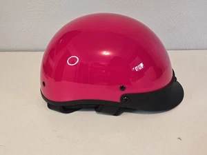 Medio casco corto para moto HCI 100 DOT rojo brillante talla mediana, nuevo sin caja - Imagen 1 de 7