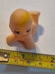 VINTAGE MINIATURE RUBBER KEWPIE BABY 1.25” X 1.75” FIGURE UNBRANDED - Picture 1 of 4