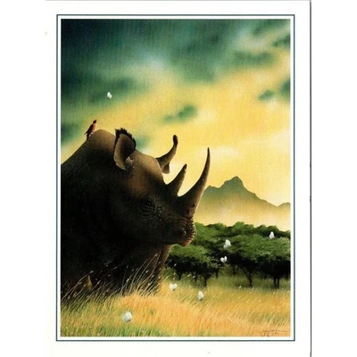 Leanin' Tree Greeting Card "The Last Rhino" by Jay Jocham Card Blank Inside - Image 1 of 2