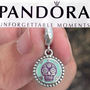 Rare Pandora Day of the Dead Calavera Dangle Mexico Exclusive Charm - Picture 1 of 5