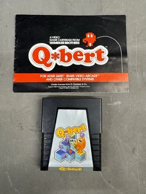 Vintage 1983 Q-Bert Atari Video Game Cartridge Instruction Booklet 2600 Parker - Image 1 of 4