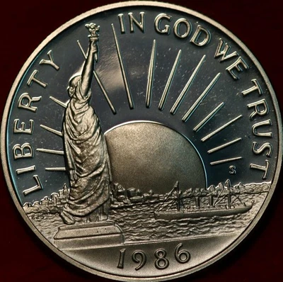 Uncirculated Proof 1986-S Statue of Liberty Clad Comm Half Dollar - Image 1 of 2