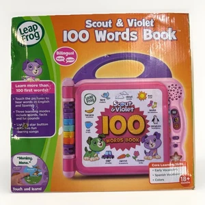 Leap Frog Scout & Violet 100 Words Electronic Learning Book 2018 Toy BILINGUAL - Picture 1 of 4