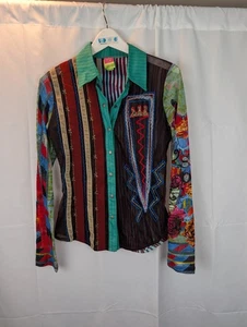 Save The Queen multicolor long sleeve blouse size XL in EUC - Bild 1 von 10