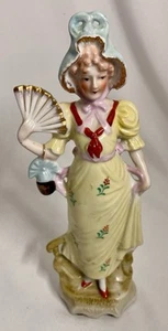 Vintage Colonial Victorian Lady Figurine Holding Fan Made Handpainted Japan 9.75 - Picture 1 of 6