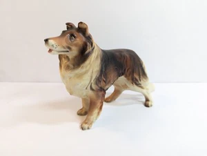 Vintage stehender dreifarbiger Collie Lassie Hund Welpe Figur Japan Figur - Bild 1 von 8