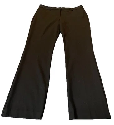 Express Editor Bootcut Dress Pants Womens 10R Black Trousers Goth Classic City - Image 1 of 4