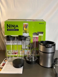 NINJA Nutri Blender Plus 20 oz. Single Speed Silver Countertop Blender - Picture 1 of 8