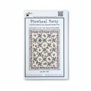 Pinwheel Party Quilt Pattern Three Sizes by Ann Lauer for Grizzly Gulch Gallery - Picture 1 of 6