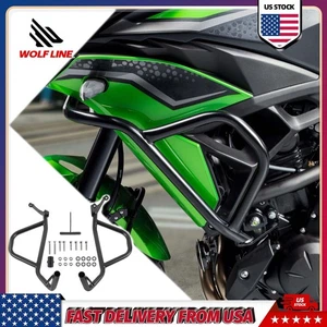WOLFLINE Crash bar For Kawasaki Versys 650 KLE 2022 Engine Guard Frame Protecter - Picture 1 of 22
