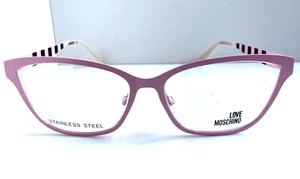 New LOVE MOSCHINO ML 027V04  54mm Pink Women's Eyeglasses Frame Italy . - Picture 1 of 6