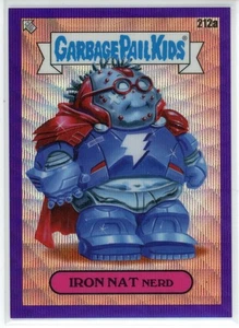2022 Topps Chrome Garbage Pail Kids Iron Nat Nerd #212a  Purple Wave /250 - Picture 1 of 2