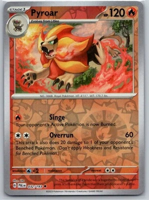 Pyroar - 032/193 Reverse Holo SV02: Paldea Evolved NM - Image 1 of 2