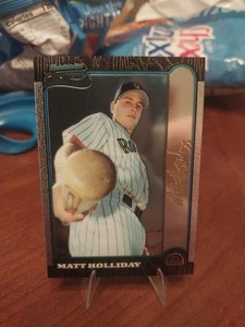 Matt Holliday 1999 Bowman Chrome Gold Signature Parallel Card RC #400 - Picture 1 of 2
