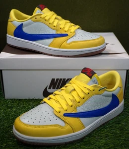Jordan 1 Retro Low OG SP 'Travis Scott Canary' (Size 8M/9.5W) Tried On w/ OG All - Picture 1 of 18