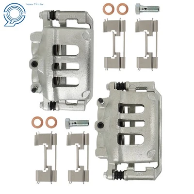 Front LH & RH Brake Calipers w/ Bracket For 03-11 Mercury Ford Lincoln Town Car Foto 1 de 4