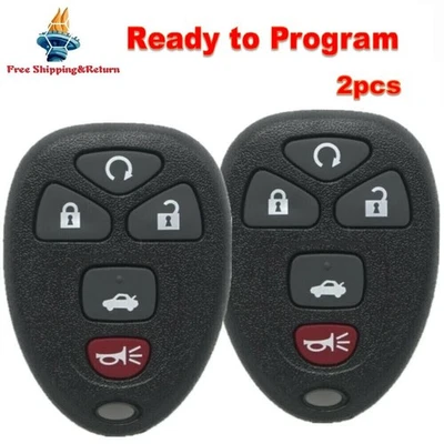 2 Para 2006 2007 2008 2009 2010 2011 2012 Cadillac DTS Impala Mando a Distancia Coche Llavero Foto 1 de 4