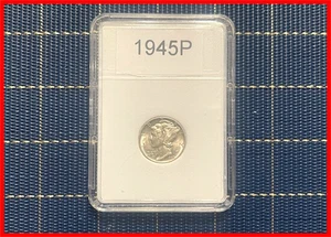 1945-P Mercury Silver Dime 10 Cent - Split Bands - Great BU Coin - Set Break - Bild 1 von 5