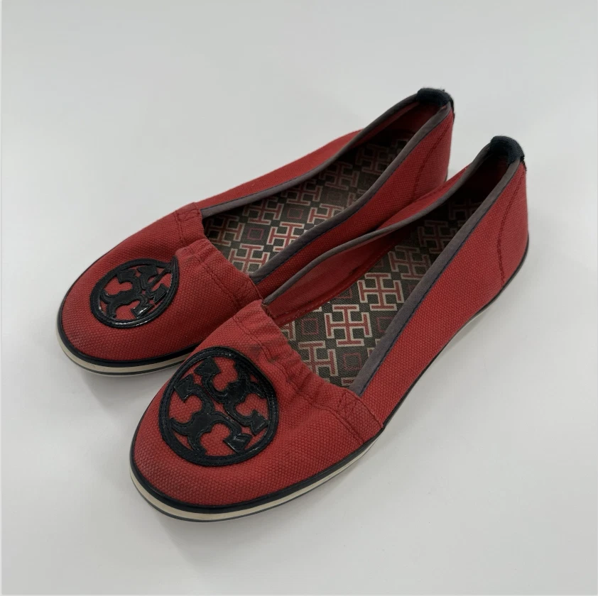 Zapatos Tory Burch para mujer talla 9 planos de ballet sin cordones de lona cómodos Foto 1 de 4