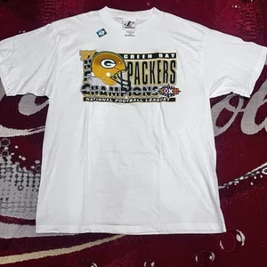 Vintage 97 NFL Green Bay Packers Super Bowl Champions Logo Athletics T-Shirt L - Picture 1 of 5