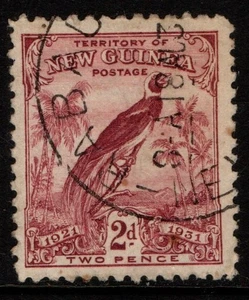 New Guinea PNG 1931 2d Bird of Paradise claret dated SG152 Used Rabaul CDS - Bild 1 von 1
