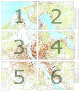 Russian Soviet Military Topographic Map - RIGA,  1:10 000,  ed. 1977, REPRINT - Picture 1 of 12