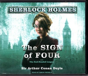 SHERLOCK HOLMES Sign of Four AUDIO CD Sir Arthur Conan Doyle +Red Headed League - Imagen 1 de 2