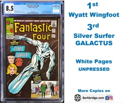Fantastic Four 50 CGC 8.5 White Pages 1966 Marvel Comics 1st App (Beats 9.0 9.2) - Image 1 of 4