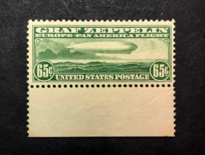 1930 US Airmail GRAF ZEPPELIN ISSUE Superb XF  65c  C13 w Selvage MNHOG - Image 1 of 4