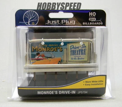 WOODLAND SCENICS ESCALA HO JUST PLUG CARTELERA MONROE DRIVE-IN WDS5794 NUEVO Foto 1 de 4