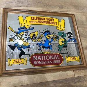 RARE NATIONAL BOHEMIAN BEER MIRROR 1985 Vintage collectable natty Boh - Picture 1 of 12
